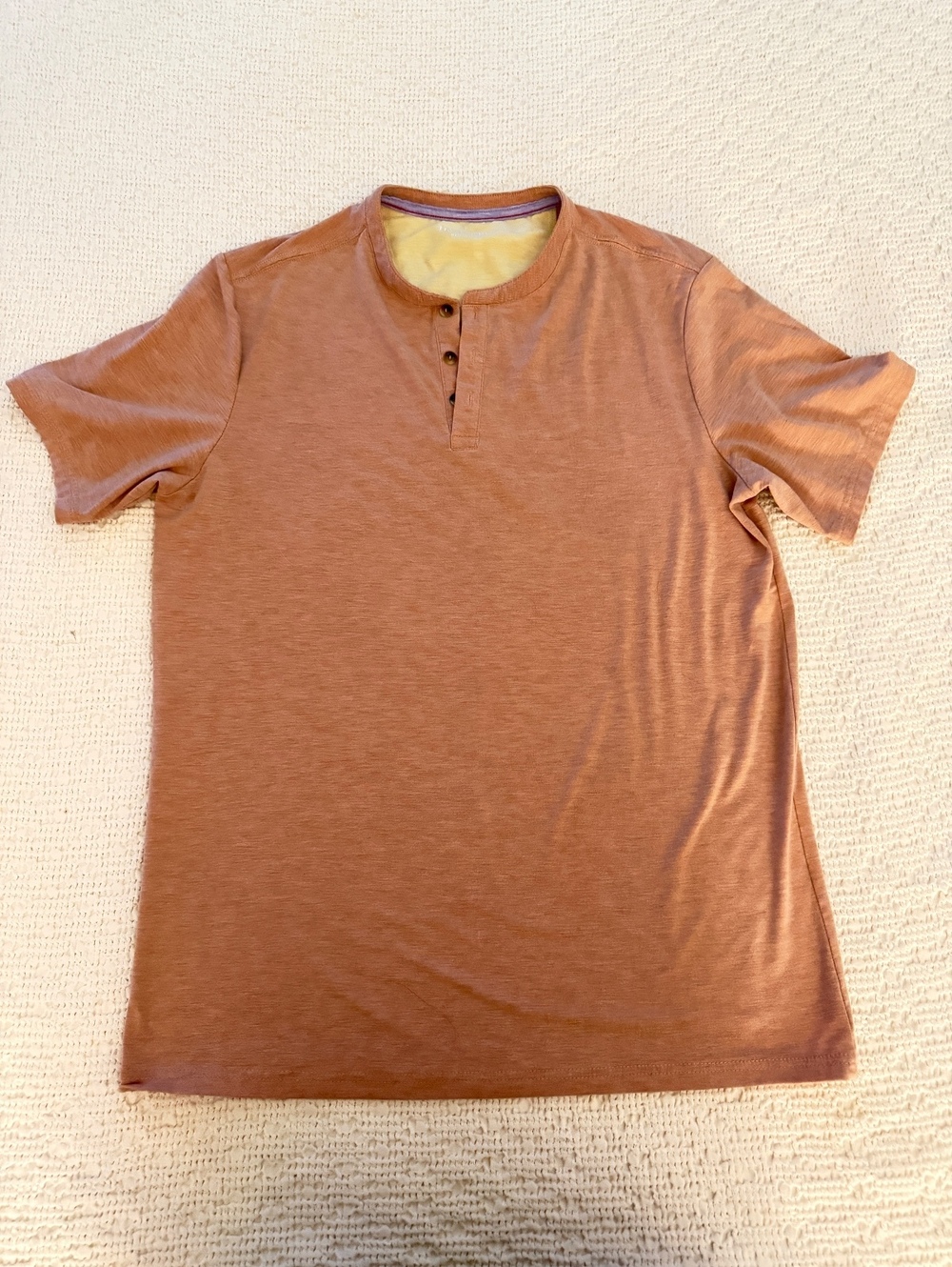 Hawker Rye Rust Short Sleeve Henley